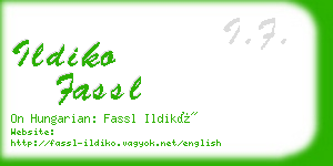 ildiko fassl business card